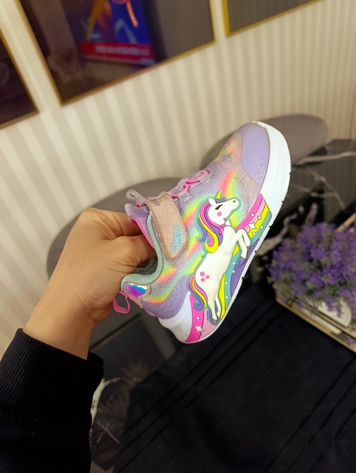 Kız Çocuk Renkli Bağcıksız Spor Ayakkabı - Görsel 2