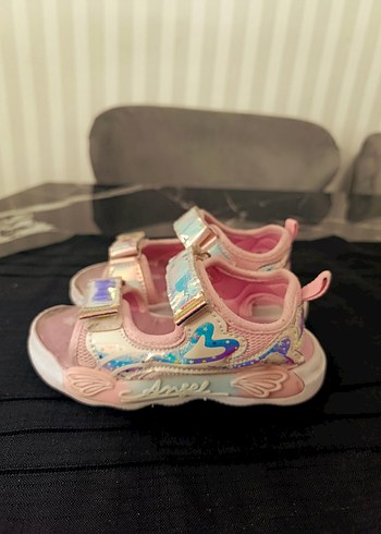 Kız Çocuk Pembe Cırtcırtlı Spor Sandalet - Görsel 3