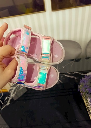 Kız Çocuk Pembe Cırtcırtlı Spor Sandalet - Görsel 4