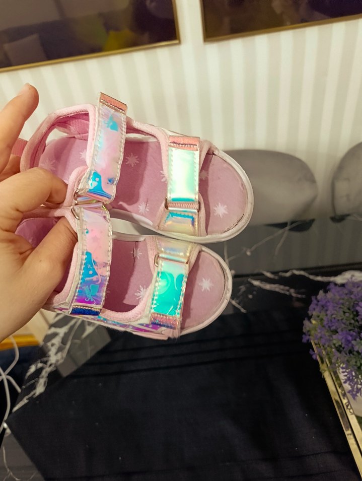 Kız Çocuk Pembe Cırtcırtlı Spor Sandalet - Görsel 4