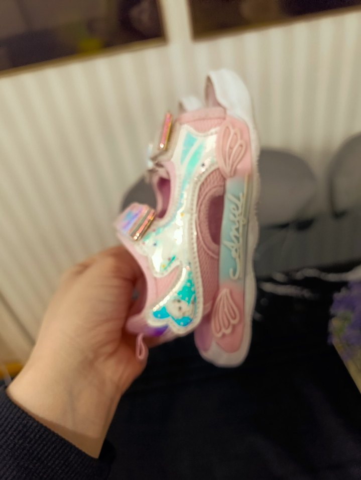 Kız Çocuk Pembe Cırtcırtlı Spor Sandalet - Görsel 5