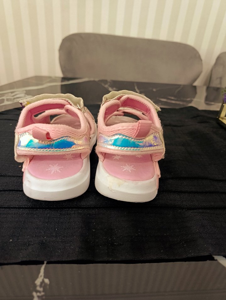Kız Çocuk Pembe Cırtcırtlı Spor Sandalet - Görsel 2