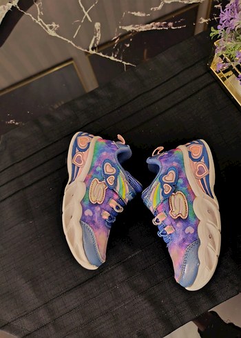 Renkli Bağcıklı Kız Çocuk Spor Ayakkabı - Görsel 4