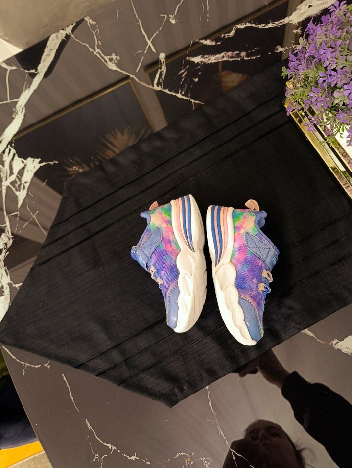 Renkli Bağcıklı Kız Çocuk Spor Ayakkabı - Görsel 2