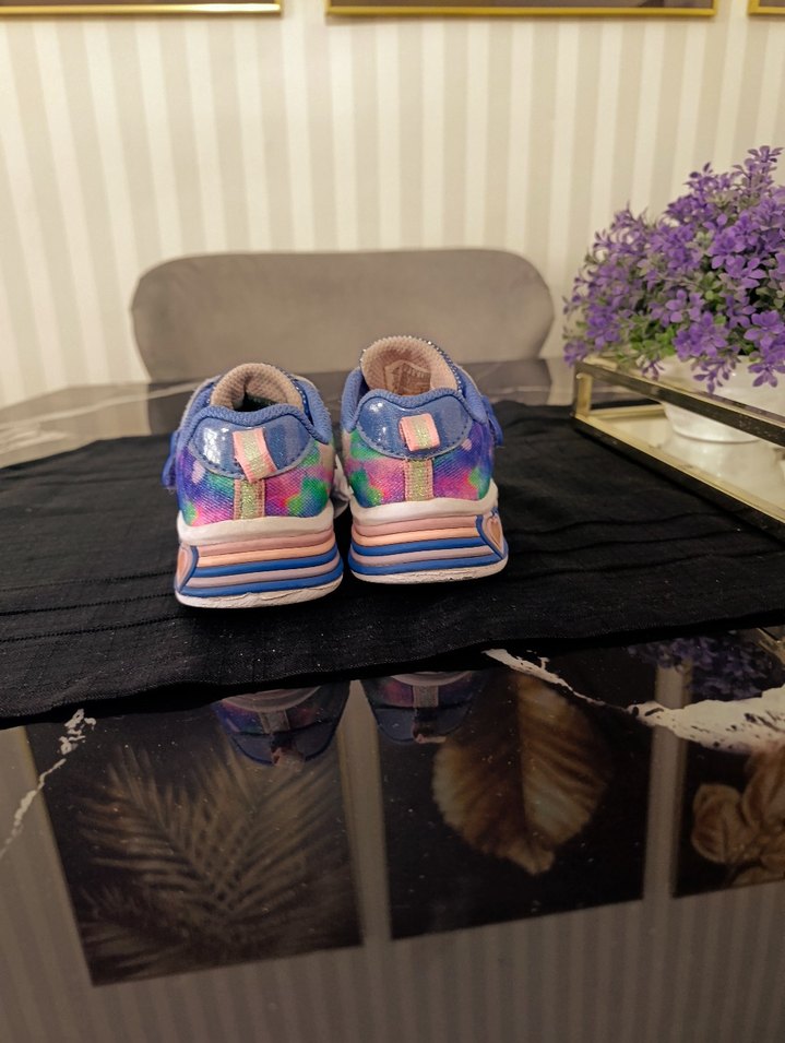 Renkli Bağcıklı Kız Çocuk Spor Ayakkabı - Görsel 3