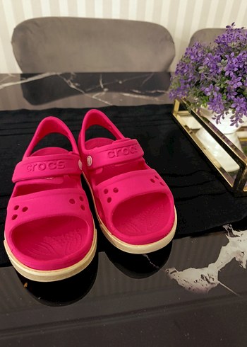 Kız Çocuk Pembe Cırtlı Kauçuk Sandalet - Görsel 10