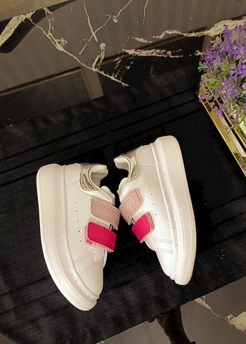 Kız Çocuk Beyaz Spor Ayakkabı Velcro - Görsel 6