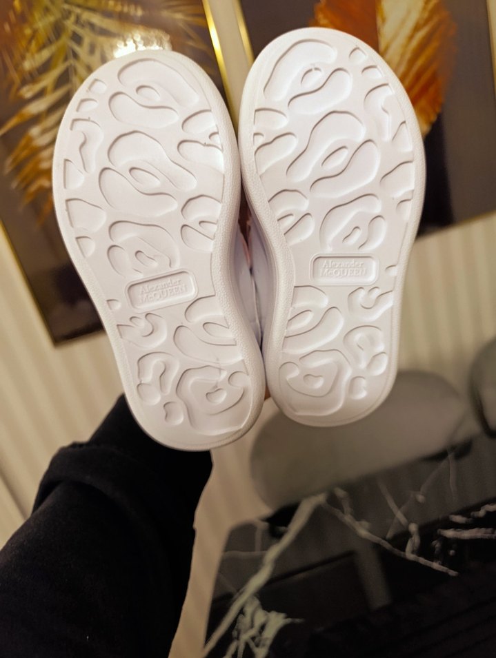 Kız Çocuk Beyaz Spor Ayakkabı Velcro - Görsel 5