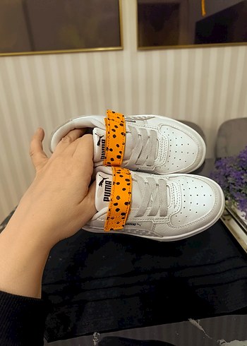 Beyaz Erkek Çocuk Spor Ayakkabı Velcro Bantlı - Görsel 5