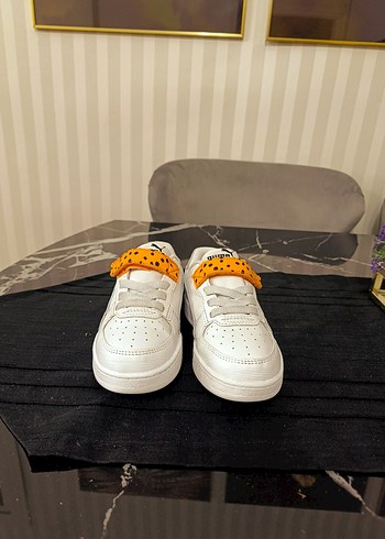 Beyaz Erkek Çocuk Spor Ayakkabı Velcro Bantlı - Görsel 9