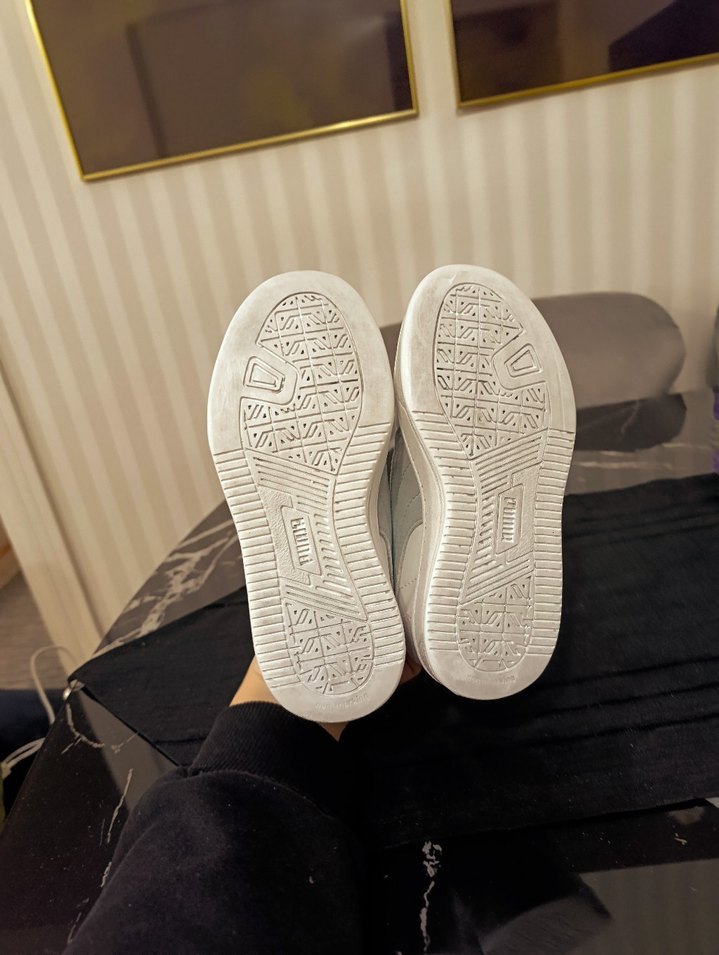 Beyaz Erkek Çocuk Spor Ayakkabı Velcro Bantlı - Görsel 4