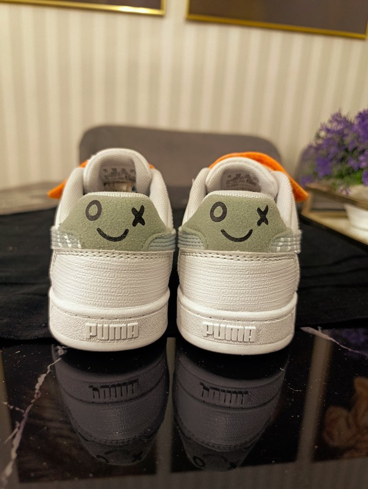 Beyaz Erkek Çocuk Spor Ayakkabı Velcro Bantlı - Görsel 2