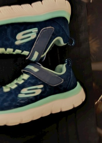 Kız Çocuk Mavi Bağcıklı ve Cırt Cırtlı Spor Ayakkabı - Görsel 3