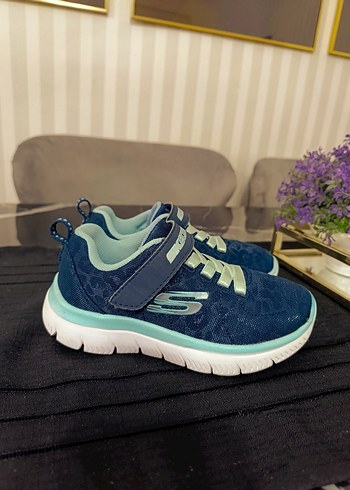 Kız Çocuk Mavi Bağcıklı ve Cırt Cırtlı Spor Ayakkabı - Görsel 2