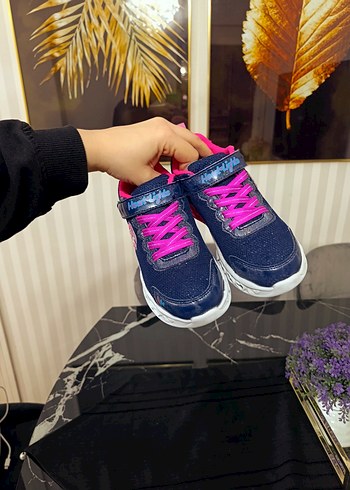 Kız Çocuk Renkli Spor Ayakkabı Velcro - Görsel 5