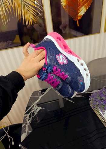 Kız Çocuk Renkli Spor Ayakkabı Velcro - Görsel 6