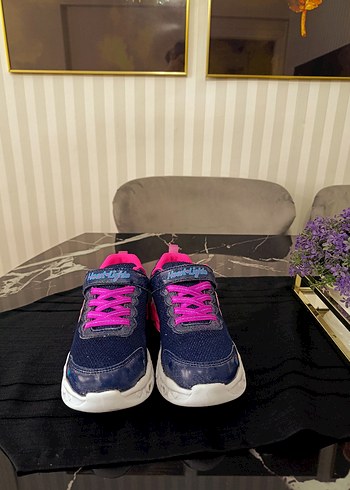 Kız Çocuk Renkli Spor Ayakkabı Velcro - Görsel 3