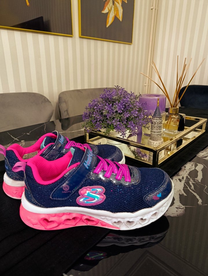 Kız Çocuk Renkli Spor Ayakkabı Velcro - Görsel 4