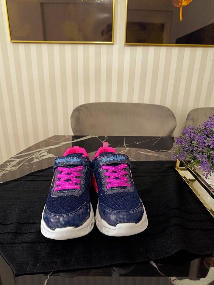 Kız Çocuk Renkli Spor Ayakkabı Velcro - Görsel 3