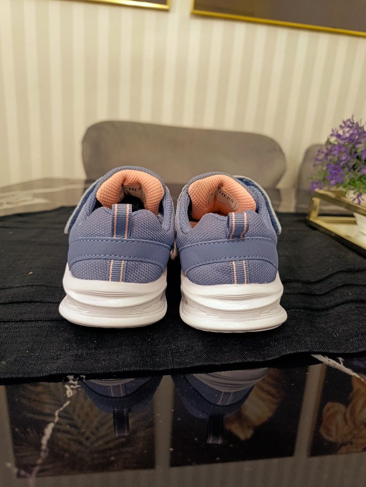 Kız Çocuk Pembe Spor Ayakkabı Velcro Bağcıklı - Görsel 4