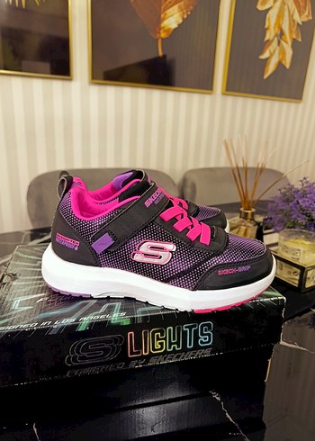 Mor Baskılı Kız Çocuk Spor Ayakkabı - Görsel 2