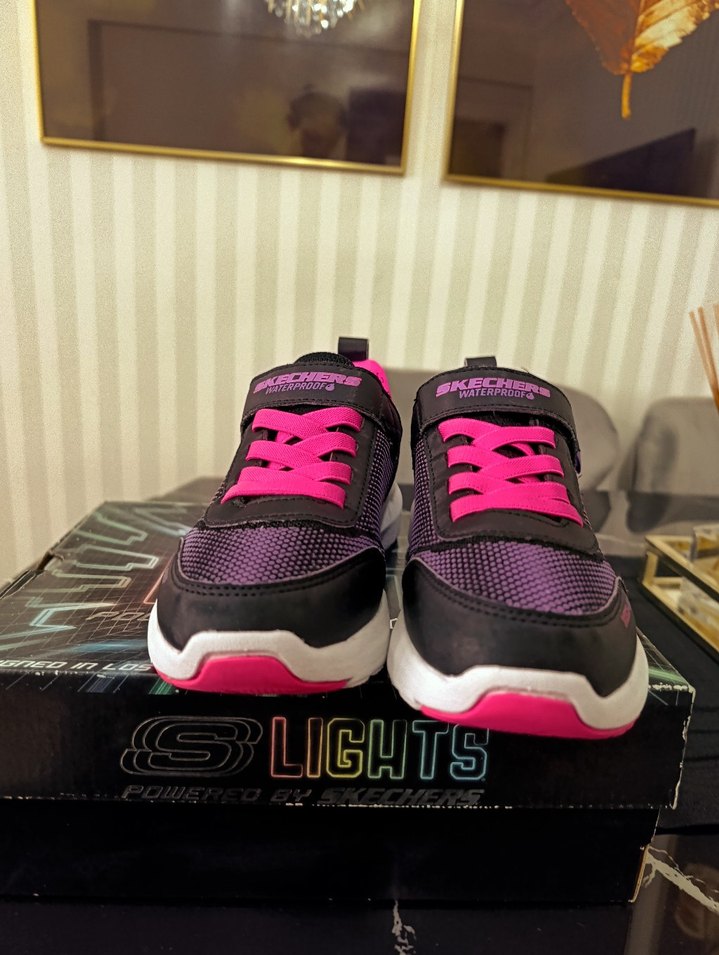 Mor Baskılı Kız Çocuk Spor Ayakkabı - Görsel 3