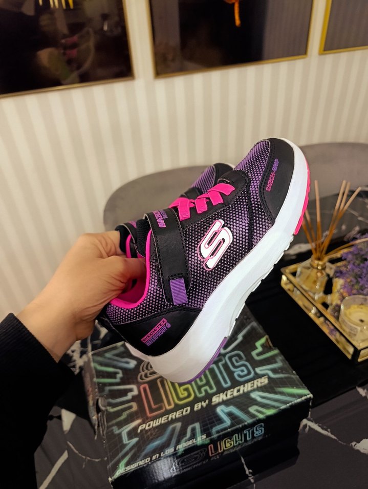 Mor Baskılı Kız Çocuk Spor Ayakkabı - Görsel 5