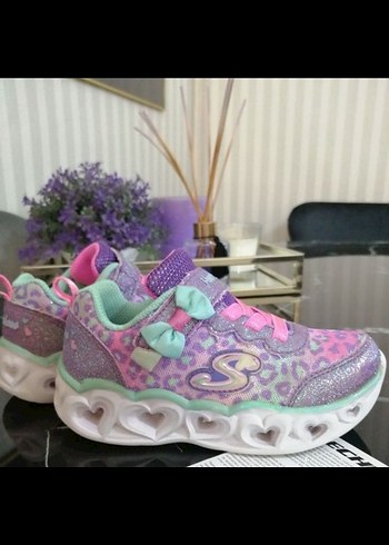 24 Beden Skechers Kız Çocuk Mor Parlak Sneakers