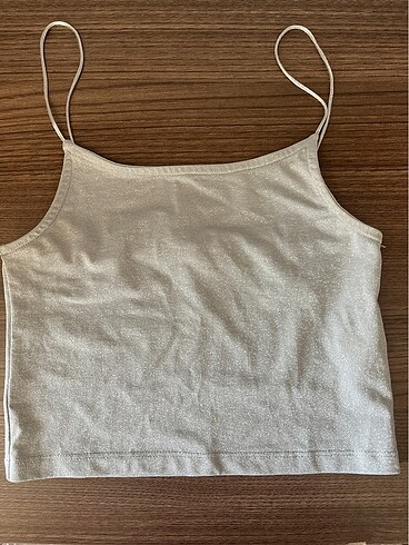 Stradivarius parlak simli top