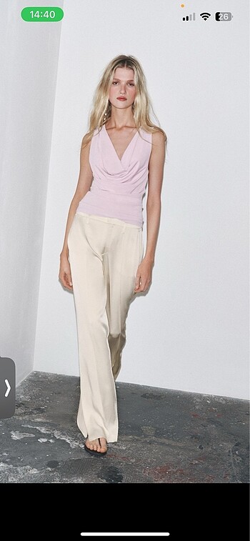 Zara Dökümlü drape top