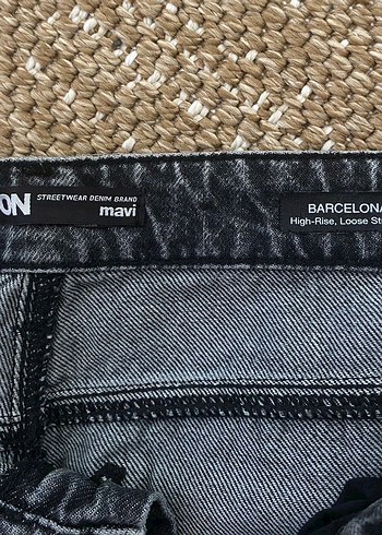 Antrasit yırtık high rise pantolon - Görsel 4