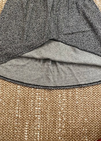 Gri Örgü Mini kışlık Etek - Görsel 3