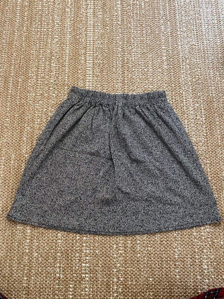 Gri Örgü Mini kışlık Etek - Görsel 2
