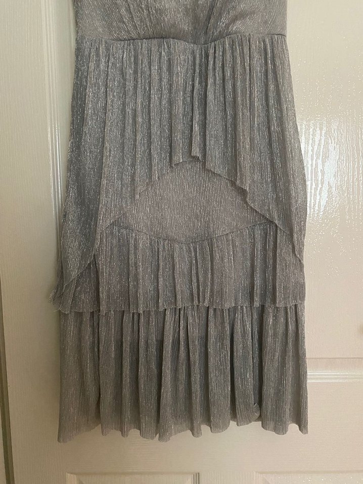 Parlak gümüş elbise - Görsel 3