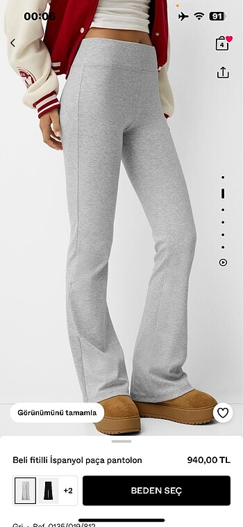 Bershka İspanyol paça flare tayt