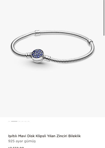 PANDORA Mavi Boncuklu Bileklik Orjinaldir - Görsel 5