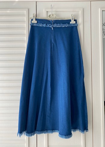 Zara Kot Kadın Uzun Denim Etek
