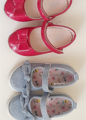 Mavi fiyonk detaylı kız bebek babet - Görsel 2