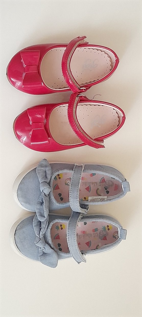 Mavi fiyonk detaylı kız bebek babet - Görsel 2