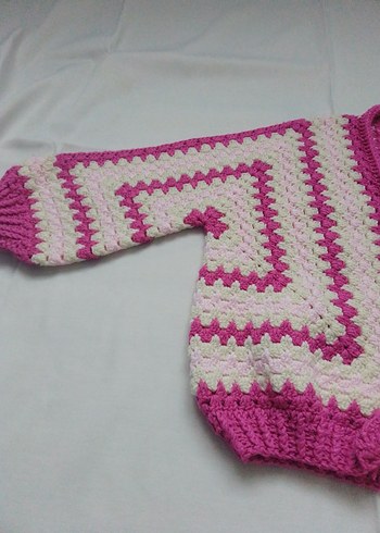 Kız Çocuk Bohem Örgü Hırka - Görsel 2