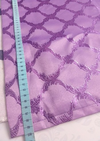 Parlak Mor Desenli fon perde kumaşı - Görsel 4