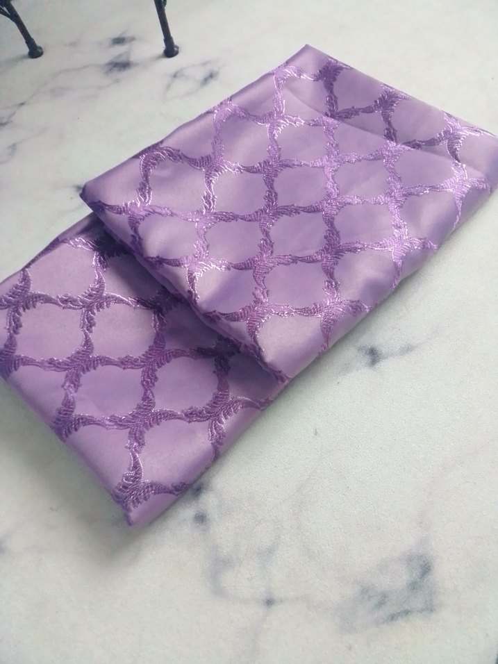 Parlak Mor Desenli fon perde kumaşı - Görsel 5