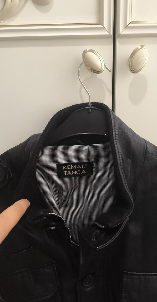 Siyah Deri Kemerli Erkek Ceket - Görsel 2