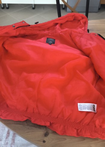 Kadın Kırmızı Fermuarlı Midi Kaban - Görsel 3