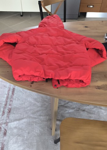 Kadın Kırmızı Fermuarlı Midi Kaban - Görsel 2