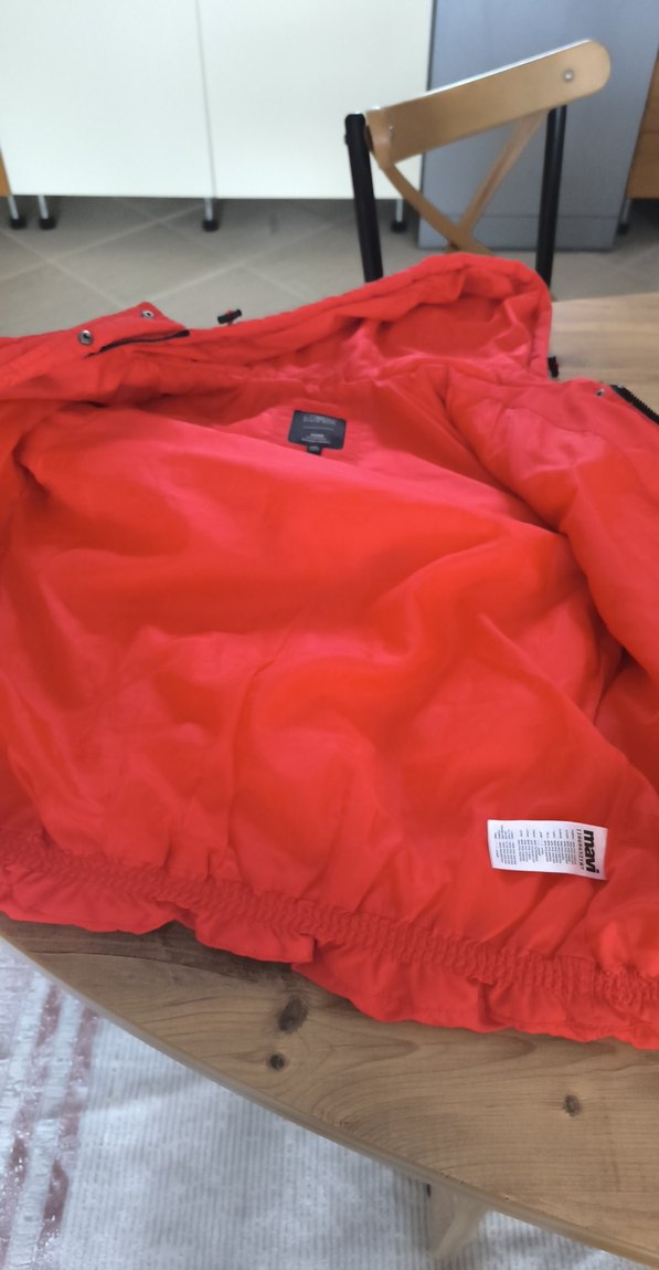 Kadın Kırmızı Fermuarlı Midi Kaban - Görsel 3