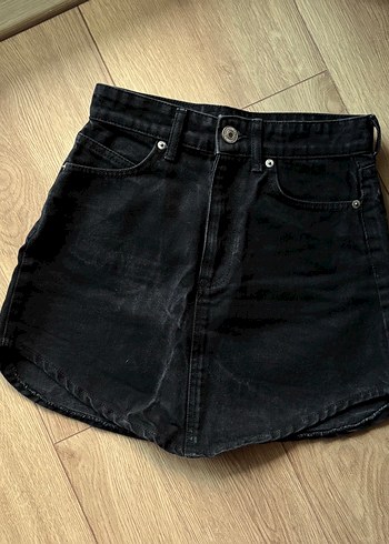 VATKALI SİYAH  DENİM ETEK - Görsel 3