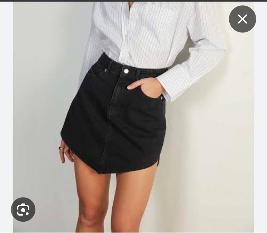 VATKALI SİYAH  DENİM ETEK - Görsel 2