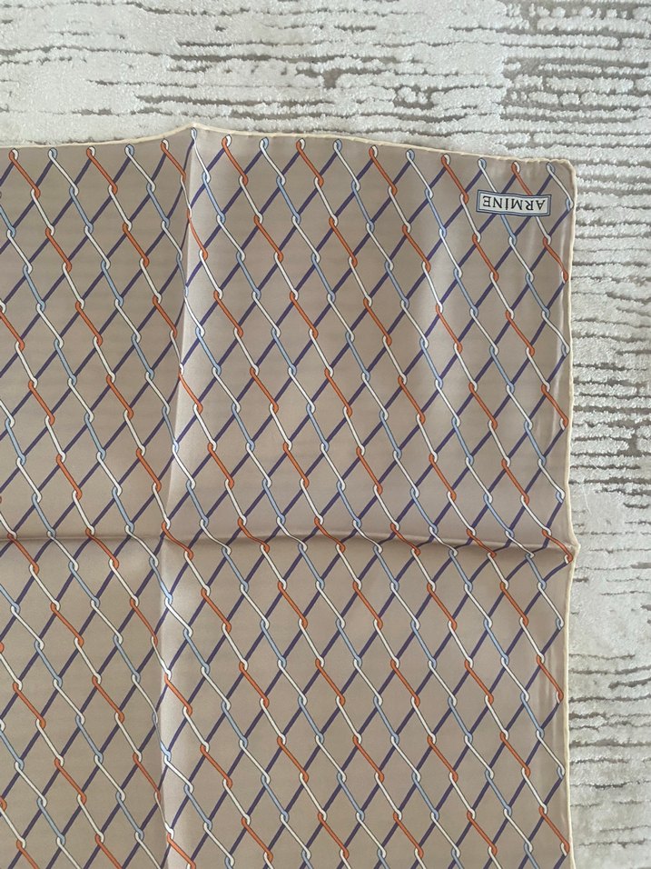 Armine belli ipek twil eşarp - Görsel 3