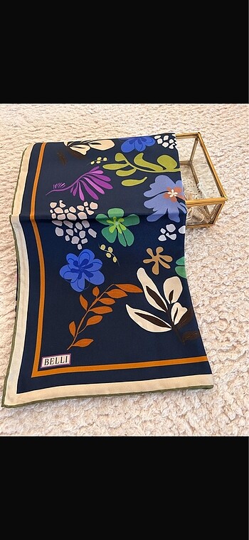 Armine belli twil ipek eşarp